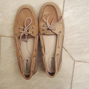 Sperry top sider angelfish boat shoe linen oat